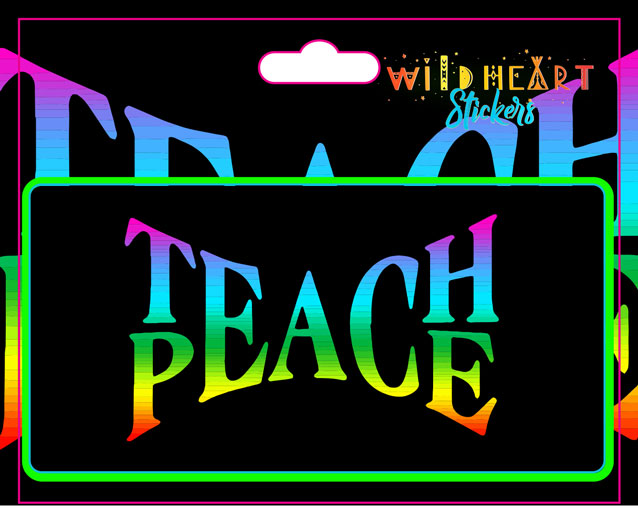 TEACH PEACE WINDOW STICKER