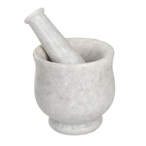 TALL WHITE MORTAR AND PESTLE
