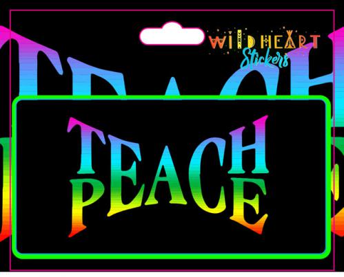 TEACH PEACE WINDOW STICKER