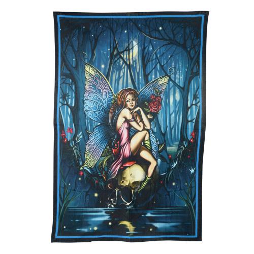 SINGLE FAIRY WITH SKULL TAPESTRY