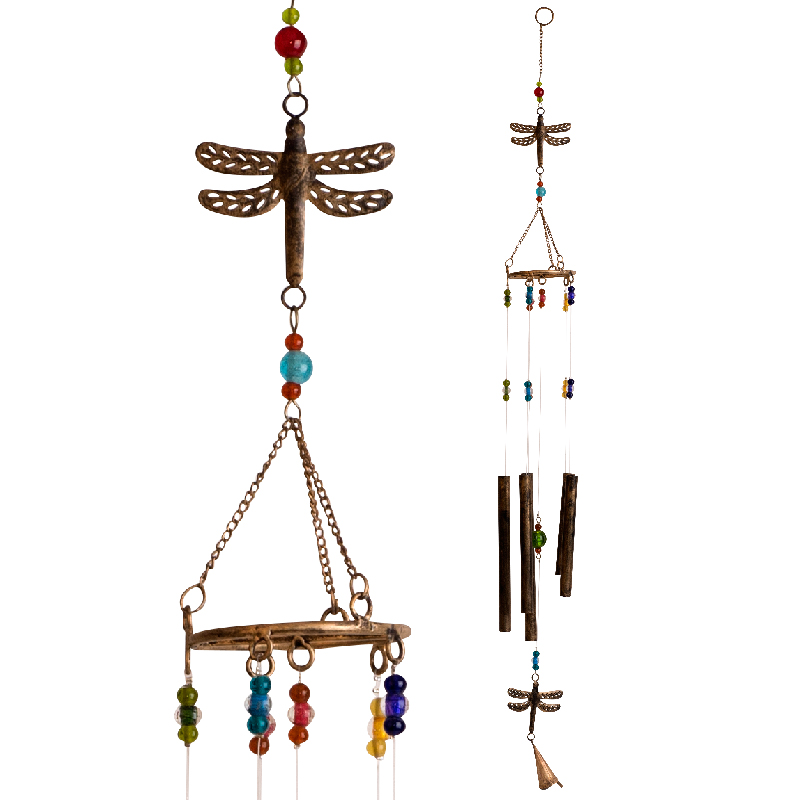RECYCLED ANIMAL WINDCHIME - DRAGONFLY