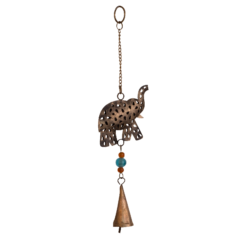Small Recycled Animal Wind Chimes - Elephant