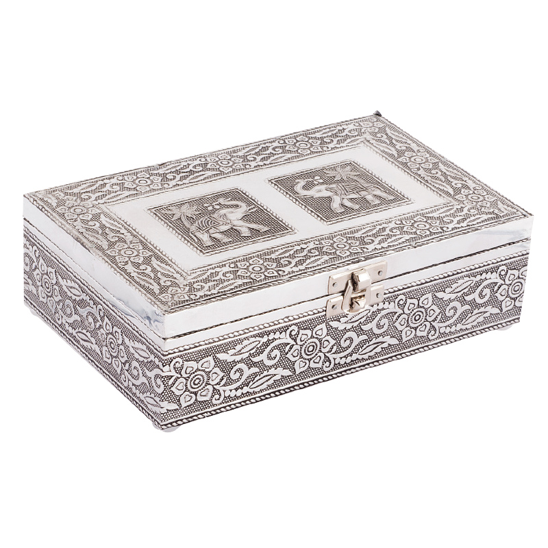 Elephant Tin Jewelry Box