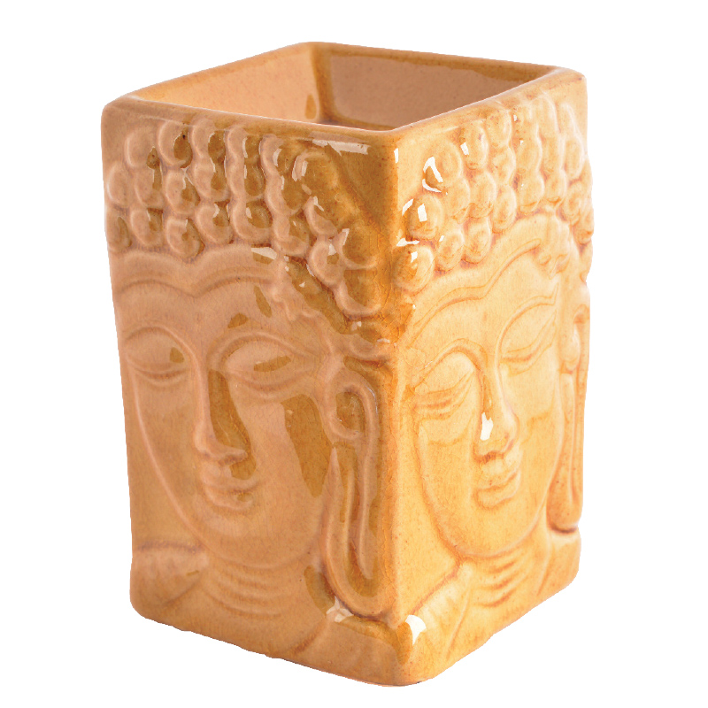 Brown Buddha Head Ceramic Oil