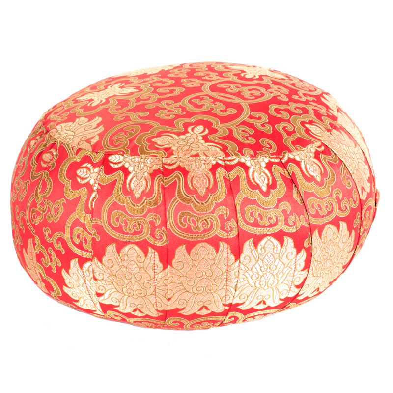 Gold And Red Meditation Pillow