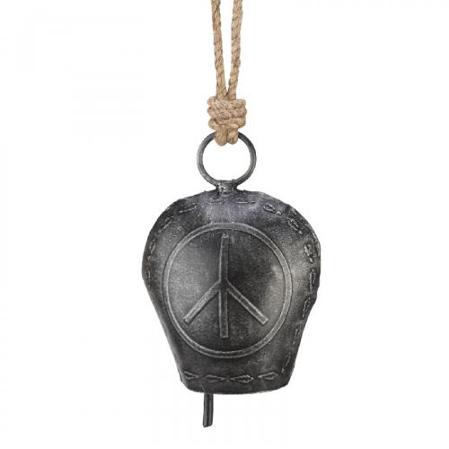 RECYCLED BELL WITH PEACE SIGN