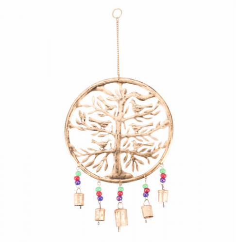 RECYCLED TREE OF LIFE WINDCHIME With BIRDS