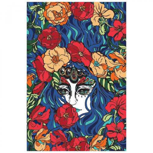 3D LADY BUTTERFLY TAPESTRY