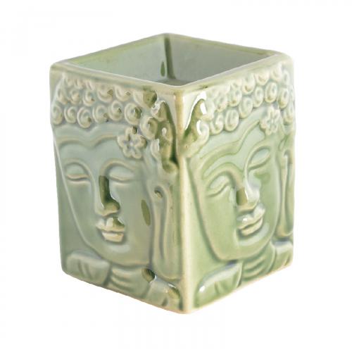 Green Buddha Head Ceramic Oil