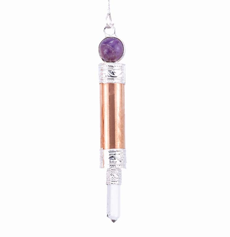 Copper Pendulum With Amethyst