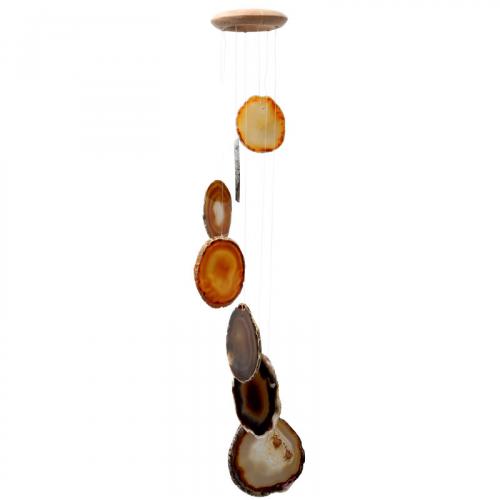 NATURAL AGATE SLICES WINDCHIME
