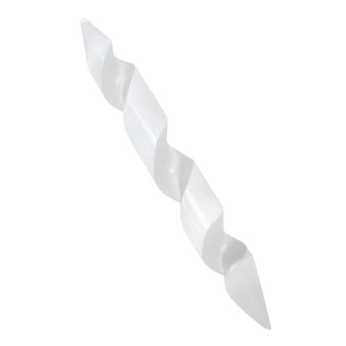 DOUBLE POINT SPIRAL SELENITE WAND