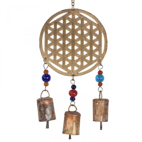 RECYCLED FLOWER OF LIFE WINDCHIME